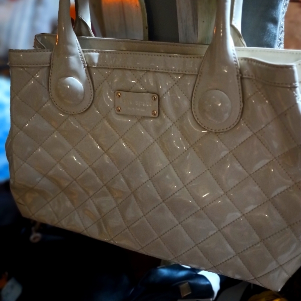 Quilted Cream Kate Spade Hobo bag